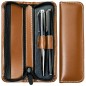 Preview: RV-Schreibgeräteetui DUO - CAMBRIDGE Top Grain Leder - hellbraun